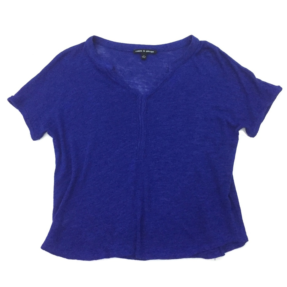 Cable & Gauge Linen Blend Short Sleeve Shirt